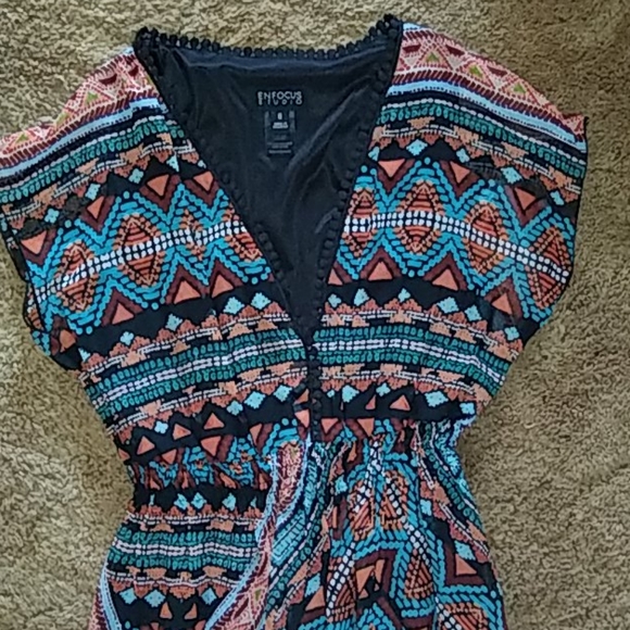 Fall maxi dress with slits - Picture 2 of 4